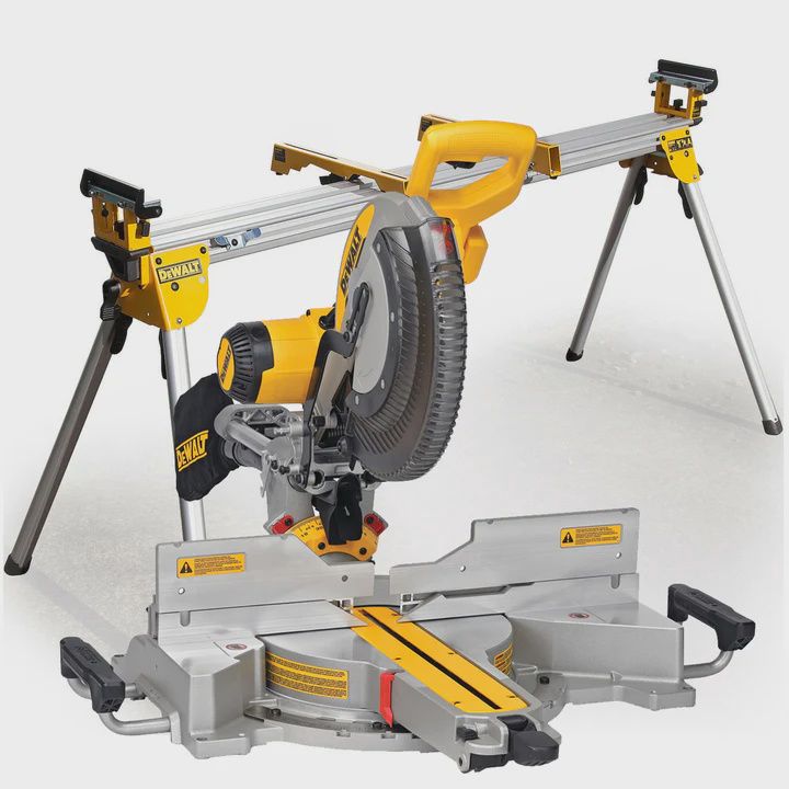 Dewalt DWS780 305mm XPS Sliding Compound Mitre Saw 1675W 110V With Universal Leg Stand