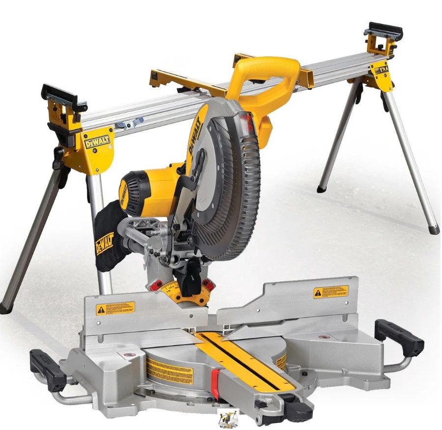 Dewalt DWS780 305mm XPS Sliding Compound Mitre Saw 1675W 240V With Universal Leg Stand