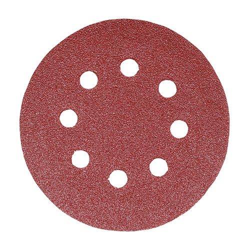 Timco Random Orbital Sanding Discs - 60 Grit - Red 150mm