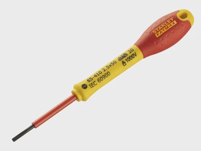 Stanley 2.5 x 50mm FatMax VDE Insulated Screwdriver Parallel Tip STA065410