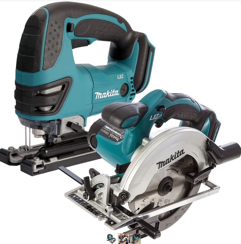 Makita 18v Cordless Twin Pack Circular Saw With 18V Jigsaw Body Only