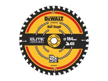 Dewalt DEWDT10303QZ ELITE™ Series 2nd Fix Circular Saw Blade 184 x 16mm x 40T