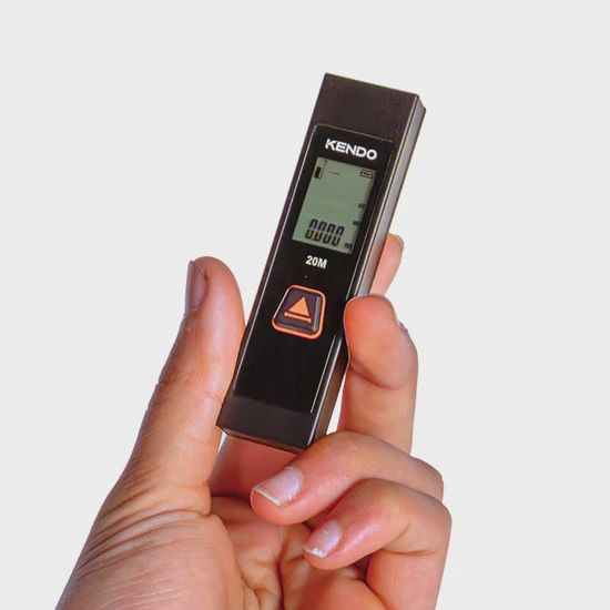 Kendo 20m Laser Measure – Compact Digital Distance Meter, ±2mm Accuracy, One-Button, IP54, Pocket Size