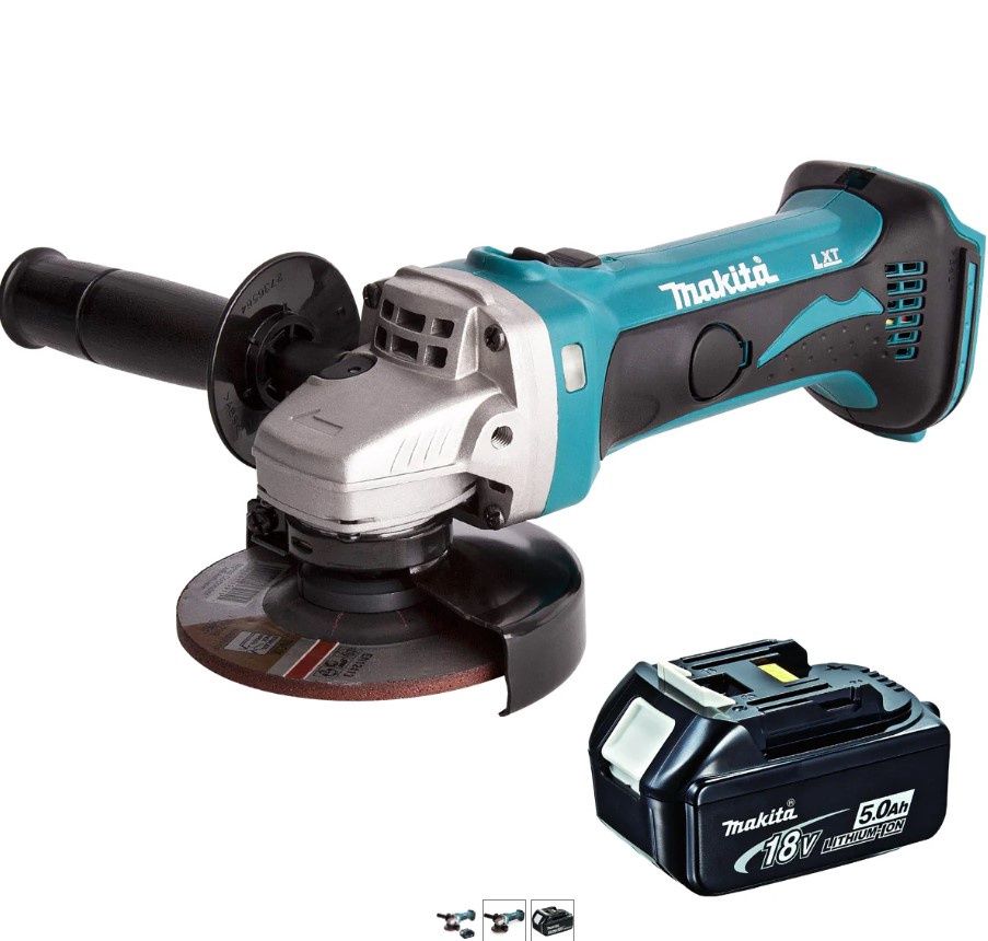 Makita DGA452Z 18V 115mm Cordless Angle Grinder With 1 x 5.0Ah Battery