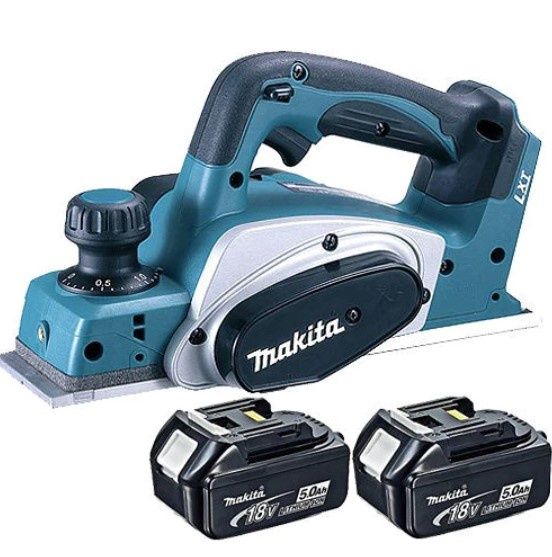 Makita DKP180Z LXT 18V Li-Ion Planer 82mm Body With 2 x 5.0Ah Batteries