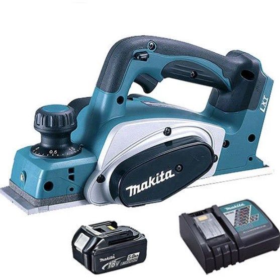 Makita DKP180Z LXT 18V Li-Ion Planer 82mm with 1 x 5.0Ah Battery & Charger