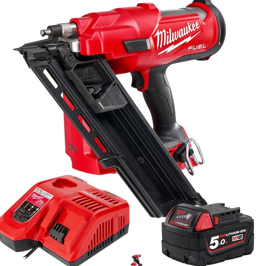 Milwaukee M18FFN 18V Fuel Brushless First Fix Framing Nailer with 1 x 5.0Ah Battery & Charger