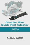Makita DHS680Z 18V Brushless Circular Saw 165mm Body Only + Guide Rail & Adapter