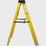 Excel Heavy Duty Fibreglass 5 Tread Ladder with Folding Hop up