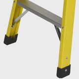 Excel Heavy Duty Fibreglass 6 Tread Ladder with Folding Hop Up