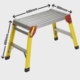 Excel Heavy Duty Fibreglass 6 Tread Ladder with Folding Hop Up