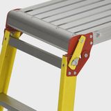 Excel Heavy Duty Fibreglass 5 Tread Ladder with Folding Hop up
