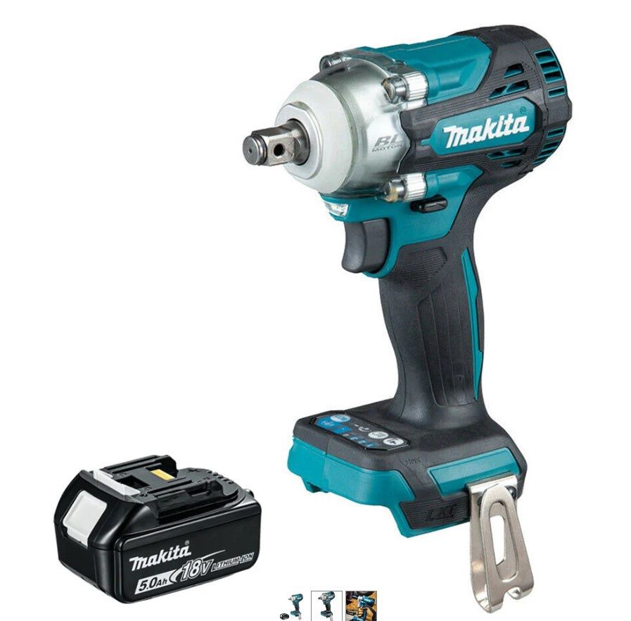 Makita DTW300Z 18V LXT Cordless Brushless Impact Wrench with 1 x 5.0Ah Battery