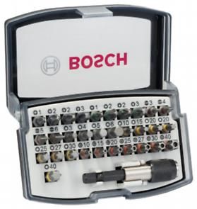 Bosch 32-piece screwdriver bit set PH, PZ, H, T and Quick Change Universal Holder