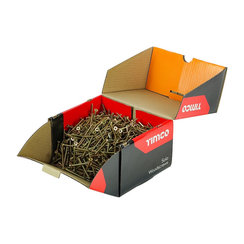 Timco Solo Chipboard & Woodscrews - Industry Pack - PZ - Double Countersunk - Yellow 5.0 x 60