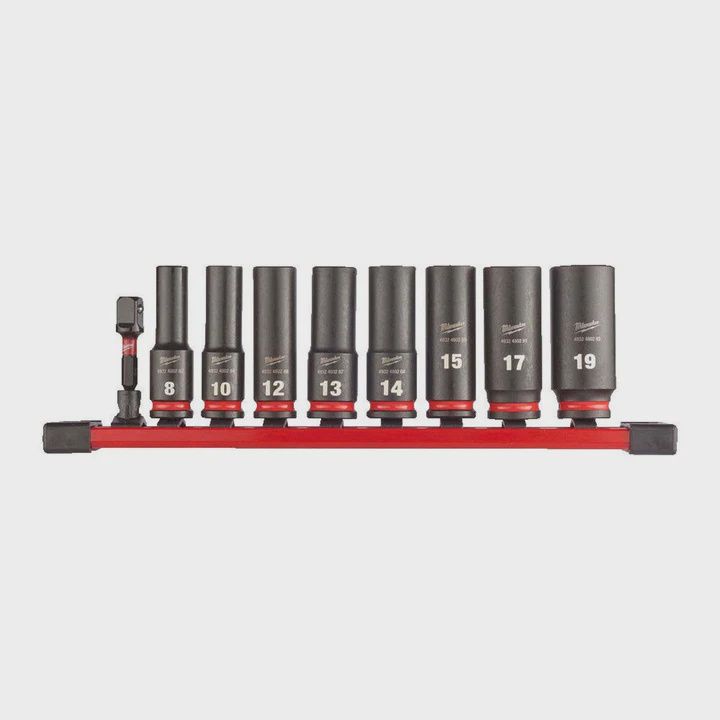 Milwaukee 3/8" Shockwave Deep Impact Socket Set 9 Piece 4932480455