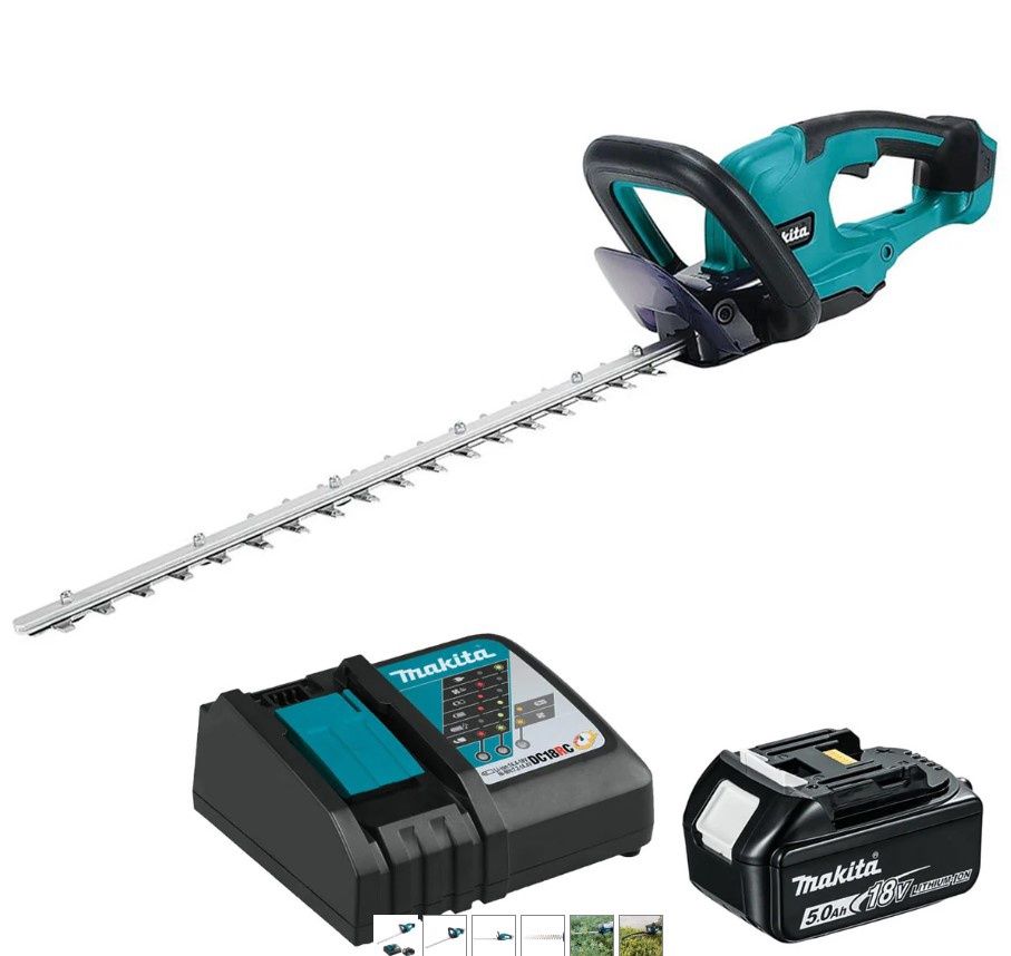 Makita DUH507RT 18V Hedge Trimmer With 1 x 5.0Ah Battery & Charger