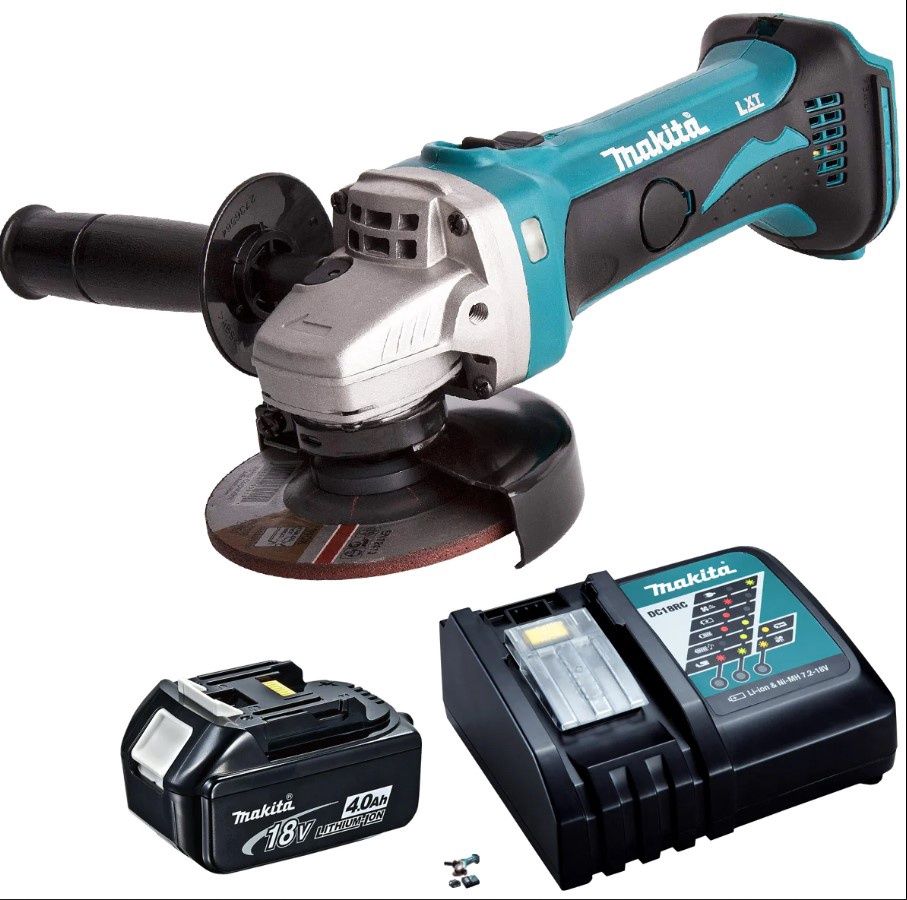 Makita DGA452Z 18V 115mm Angle Grinder with 1 x 4.0Ah Battery & Charger