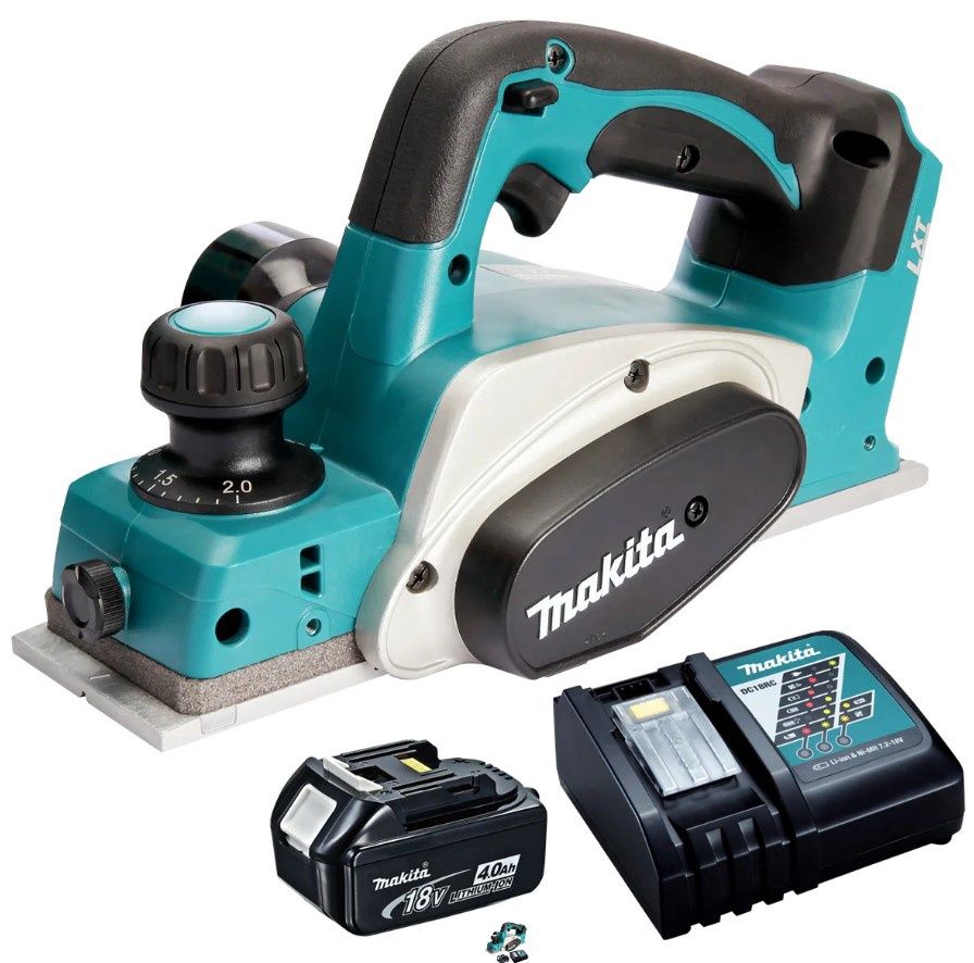 Makita DKP180Z 18V 82mm Planer with 1 x 4.0Ah Battery & Charger