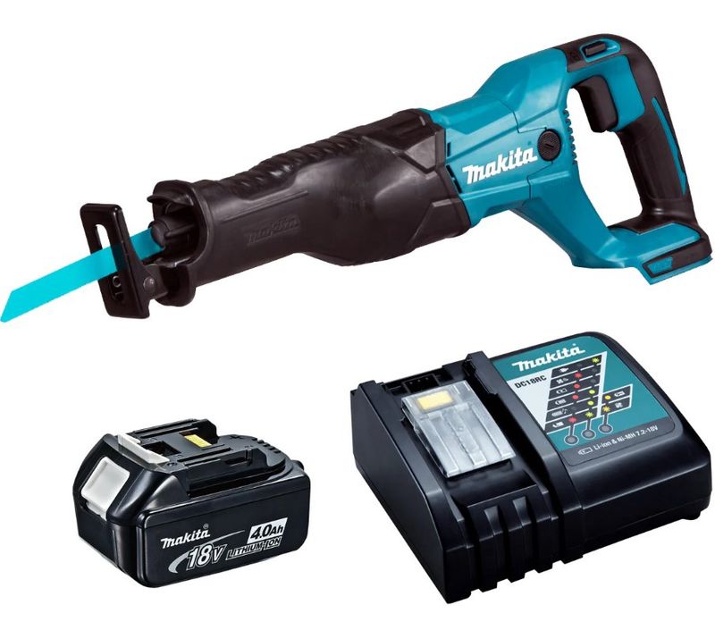 Makita DJR186Z 18V Reciprocating Sabre Saw with 1 x 4.0Ah Battery &amp; Charger