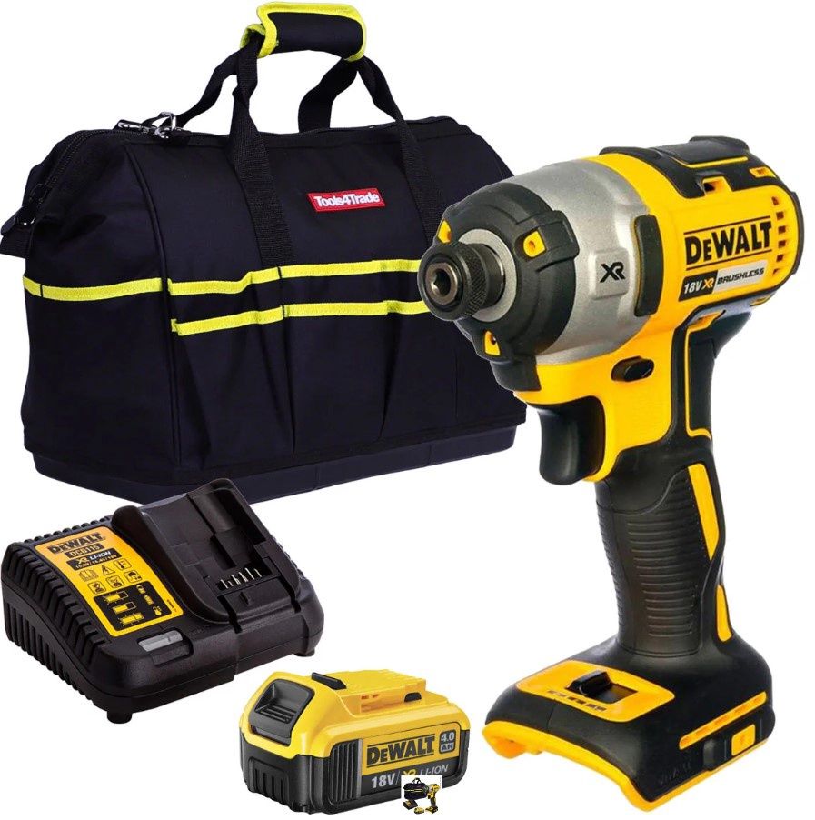 Dewalt DCF887N 18V Brushless Impact Driver with 1 x 4.0Ah Battery & Charger in Bag