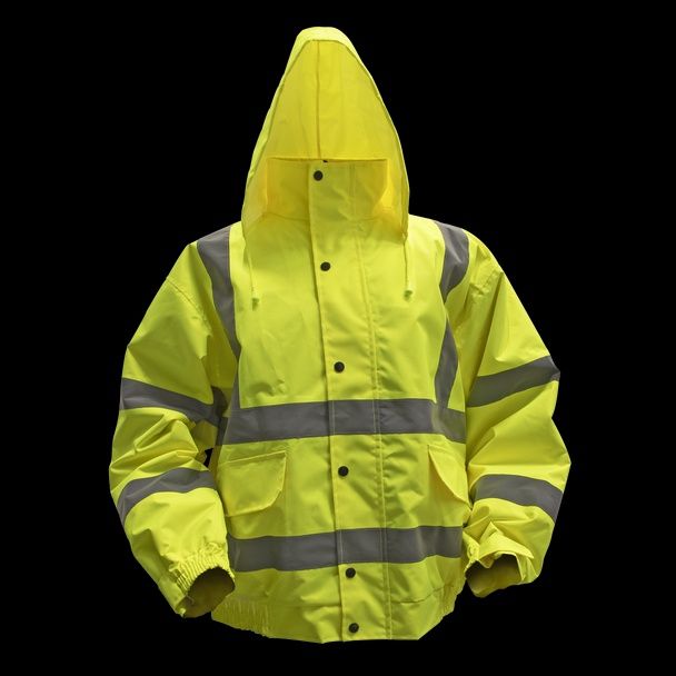 Sealey Worksafe® Hi-Vis Yellow Jacket with Quilted Lining, Elasticated Waist & Cuffs - X-Large