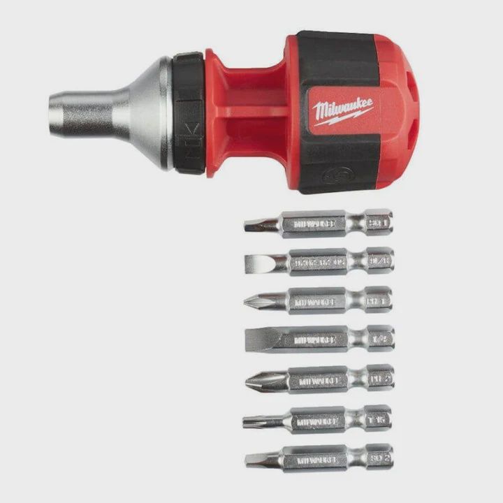 Milwaukee 8 in 1 Compact Ratcheting Multi-Bit Screwdriver 4932471868