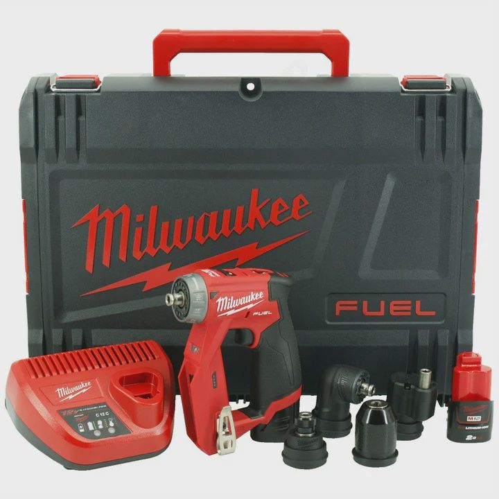 Milwaukee M12FDDXKIT-202X 12V 4-in-1 FUEL Drill Driver Kit with Interchangeable Heads