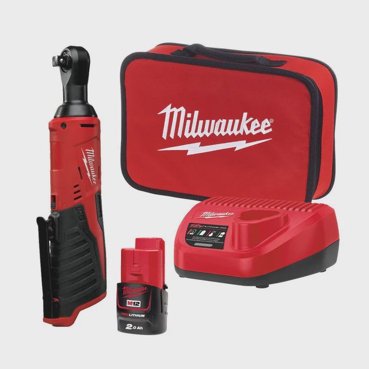 Milwaukee M12IR-201B 12V 3/8" Impact Ratchet with 2.0Ah Battery & Charger in Bag 4933448110