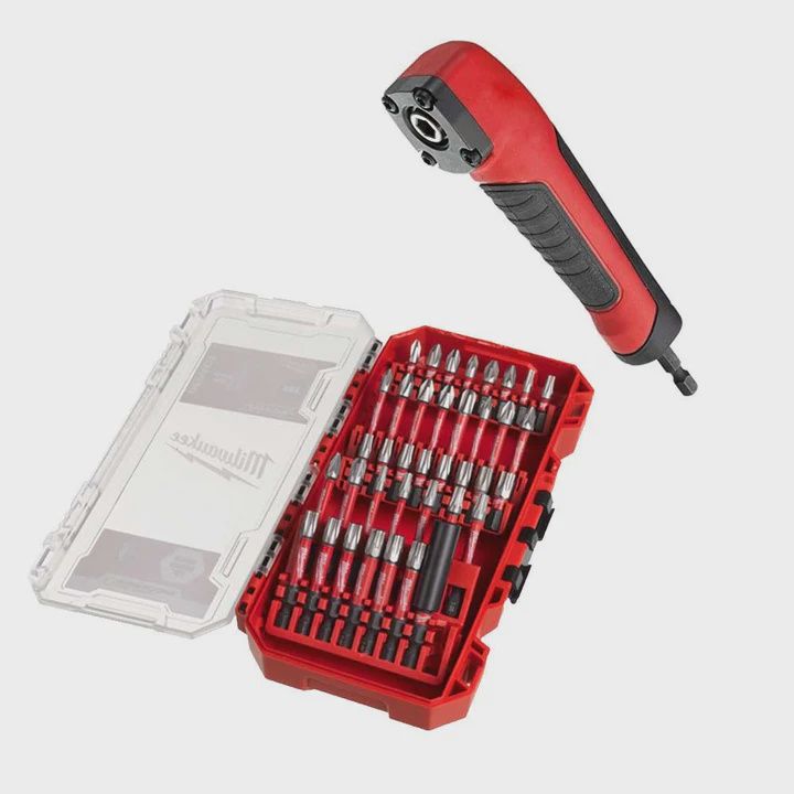 Milwaukee Shockwave Impact Bit Set with Right Angle Attachment 49 Pieces 4932492656