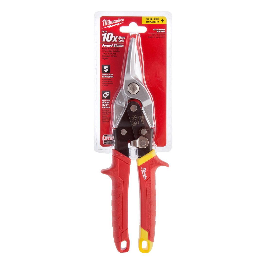 Milwaukee Straight Cut Aviation Snips 48224530