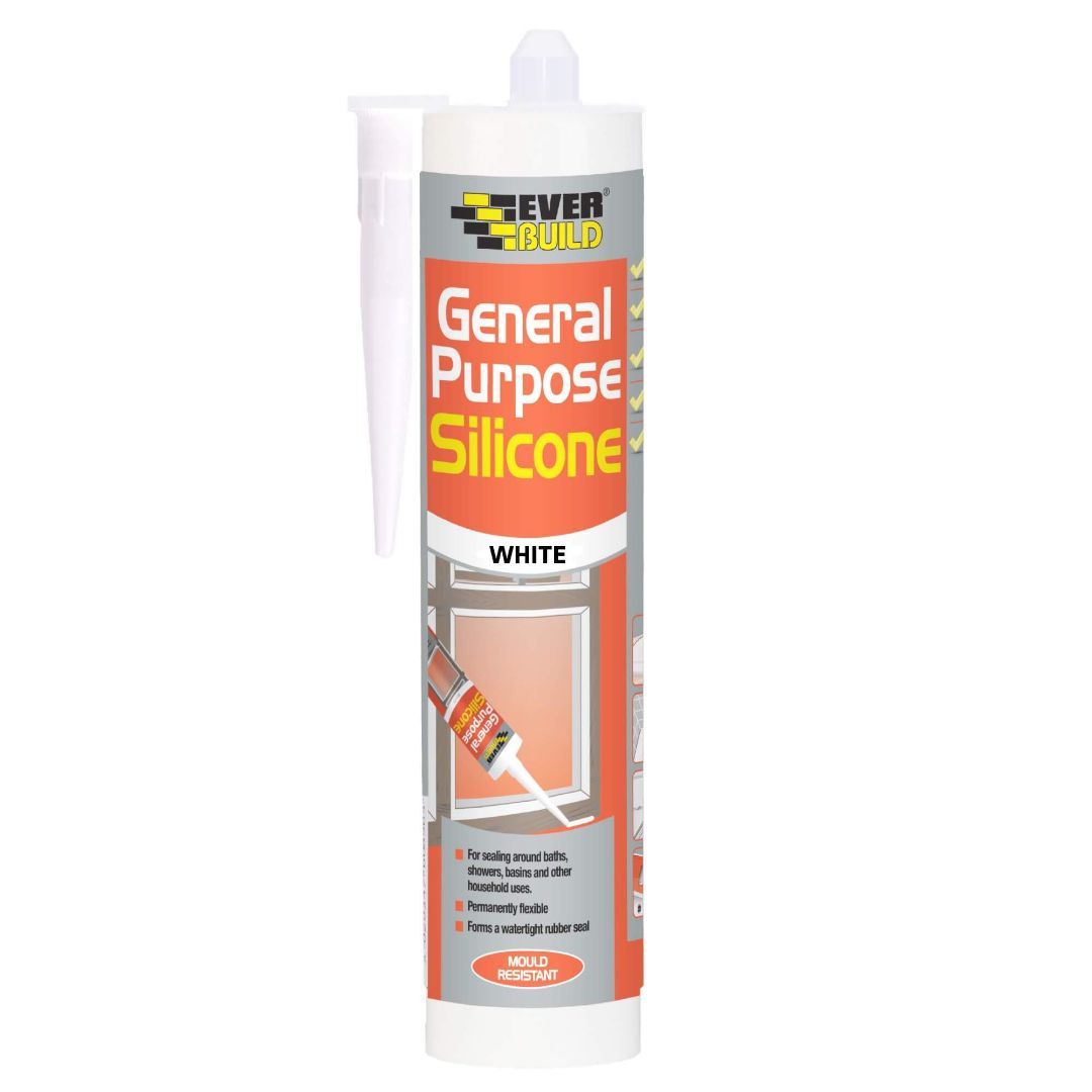 Everbuild General Purpose Silicone Sealant White 280ml GPSWH