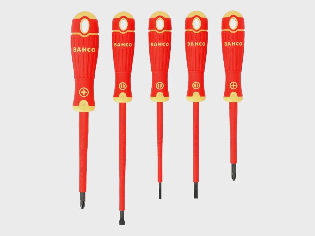 Bahco B220.005 VDE Insulated Screwdriver 5 Piece Set  Slotted/Phillips 1000V BAH220005
