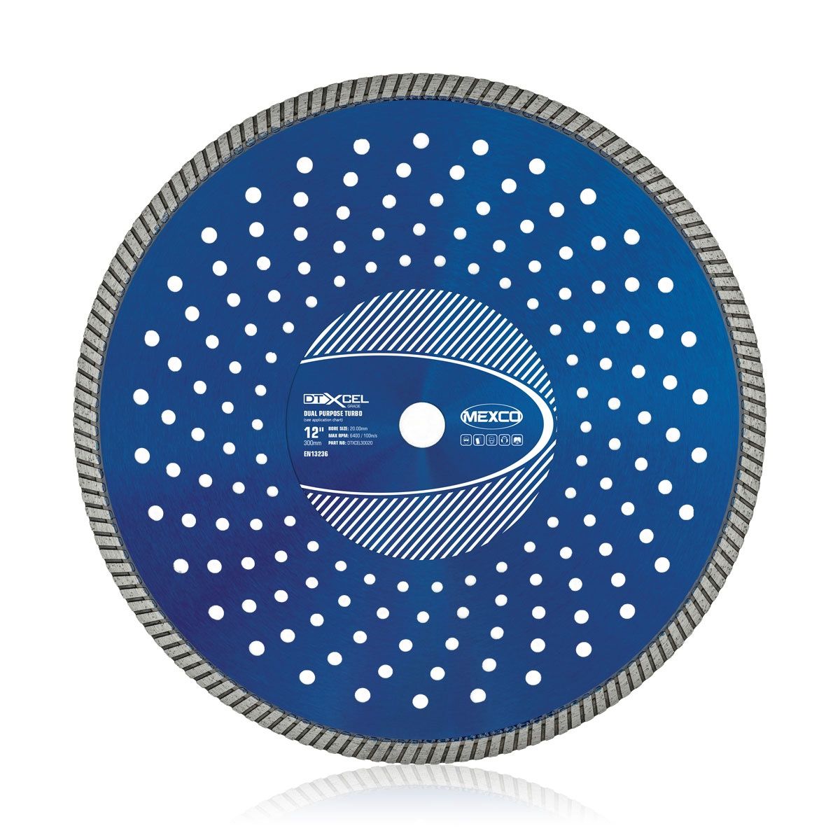 Mexco 115mm Turbo Diamond Blade Dual Purpose DTXCEL11522