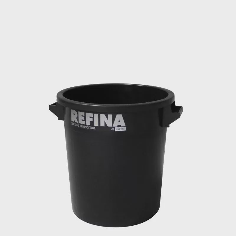 Refina 35 Litre X-2 Black Heavy Duty Plaster Mixing Bucket Tub 321040