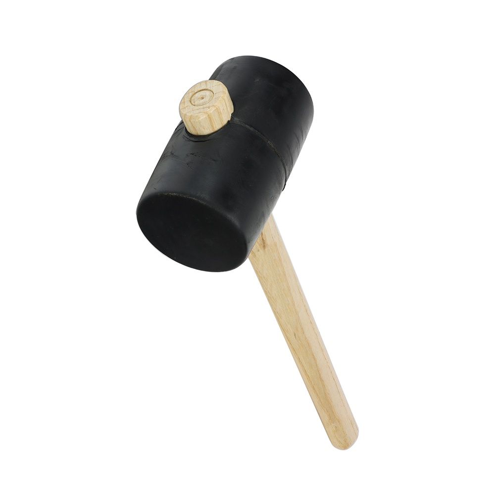 Timco 24oz Rubber Mallet Solid Black Rubber Head Ash Wood Handle  468268
