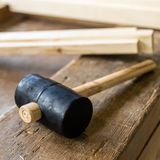 Timco 24oz Rubber Mallet Solid Black Rubber Head Ash Wood Handle  468268