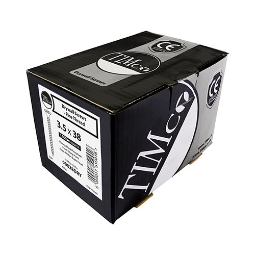 Timco 4.2 x 75mm Fine Thread Drywall Screws Bugle Head Black Phosphate (200/Box) 00075DRYS