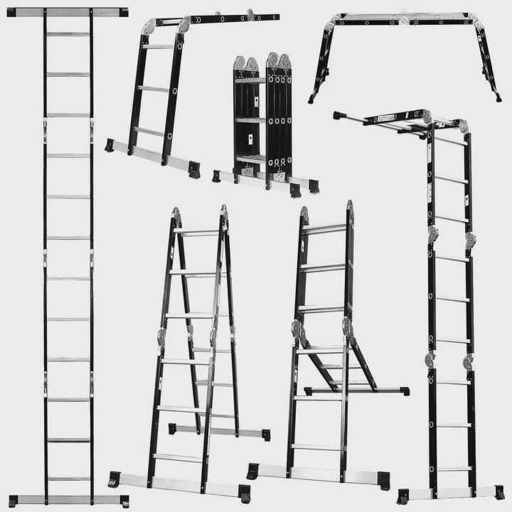 Excel 12 Tread Steel Multi-Purpose Combination Ladder with Platform