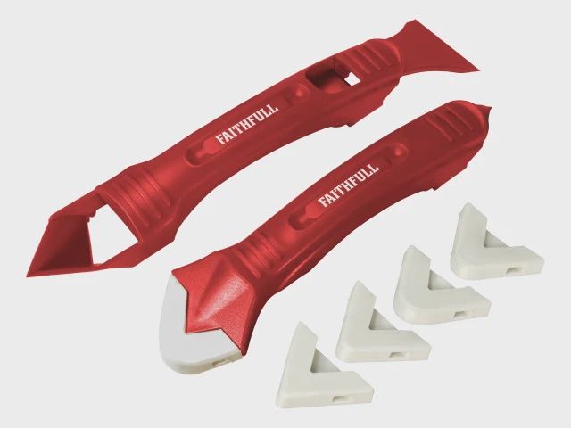 Faithfull Two Piece Multi-functional Silicone Scraper Kit Looking Finish FAITLSILKIT