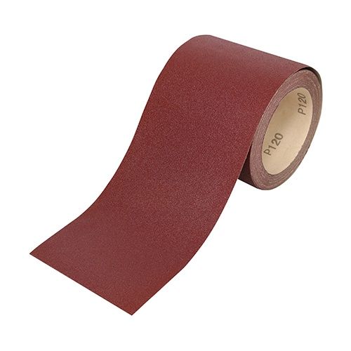 Timco 115mm x 10m Sandpaper Roll Red 80 Grit Long life 231210