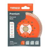 Timco 125mm Addax Multi-Material Premium Diamond Blade Turbo Continuous 125 x 22.2mm MM125222