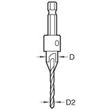 Trend Snappy TC Drill Countersink 9/64 (3.5mm) Drill SNAP/CS/12TC