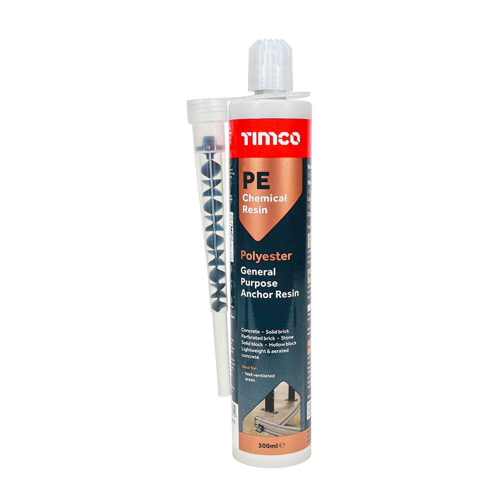 Timco 310ml Multi-Fix Polyester Resin Closer Edge &amp; Axial Spacing PE310