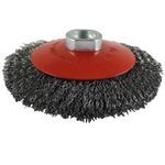 Timco 115mm Angle Grinder Bevel Brush Crimped Steel Wire Threaded 115TBC