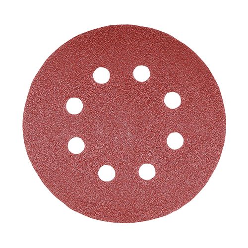 Timco Addax 125mm Mixed Random Orbital Sanding Discs Reding Discs Red 231992