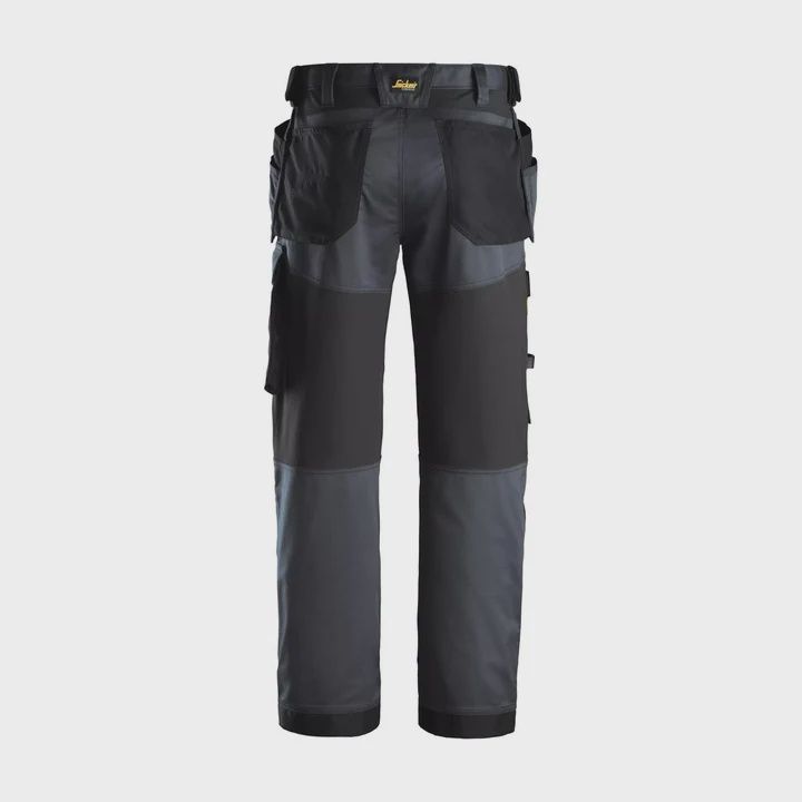 Snickers AllroundWork Stretch Trousers with Holster Pockets Steel Grey - 32" Leg 36" Waist 62415804052