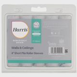 Harris 4" Pack of 10 Short Pile Roller Sleeves Seriously Good For Walls & Ceilings 102012201