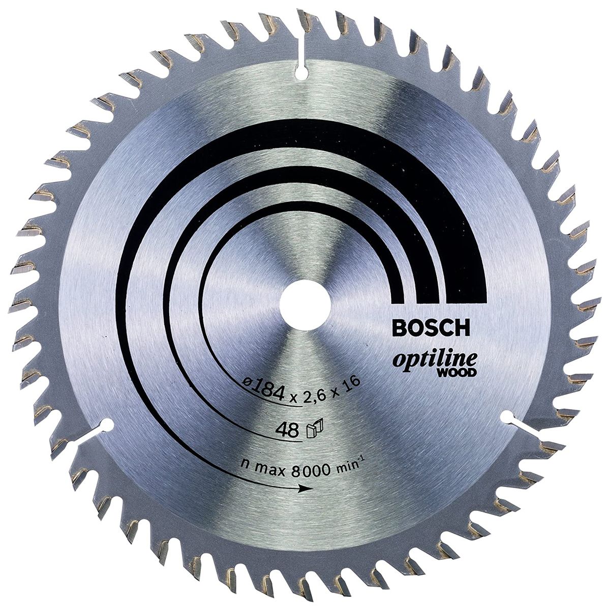 Bosch 184mm 184 x 16mm 48T Optiline Wood Circular Saw Blade 2608641181