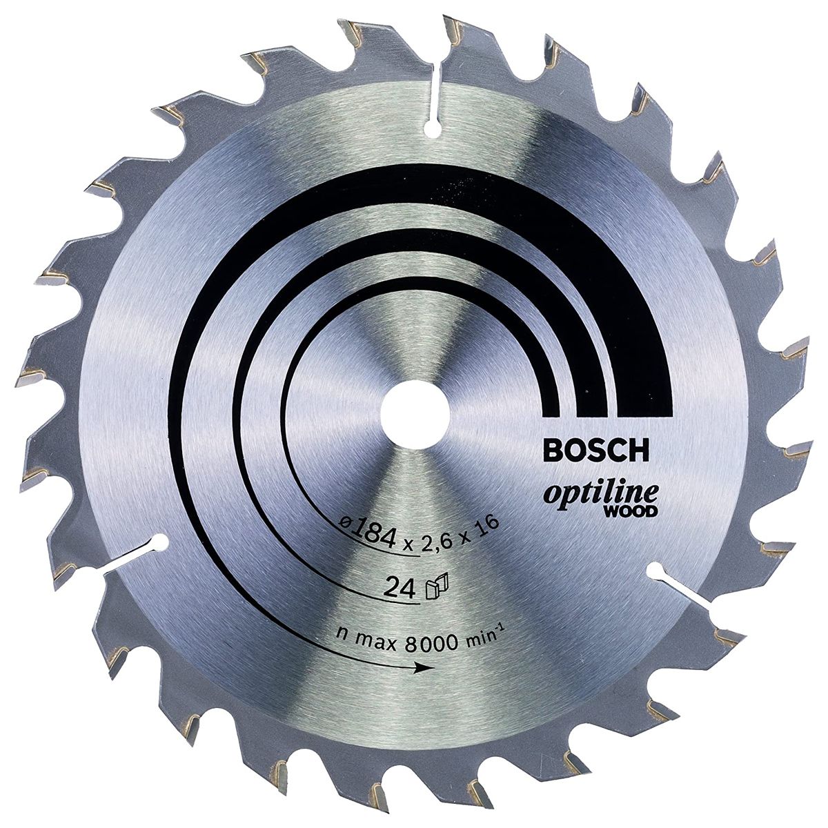 Bosch 184mm 184 x 16mm 24T Optiline Wood Circular Saw Blade 2608640817